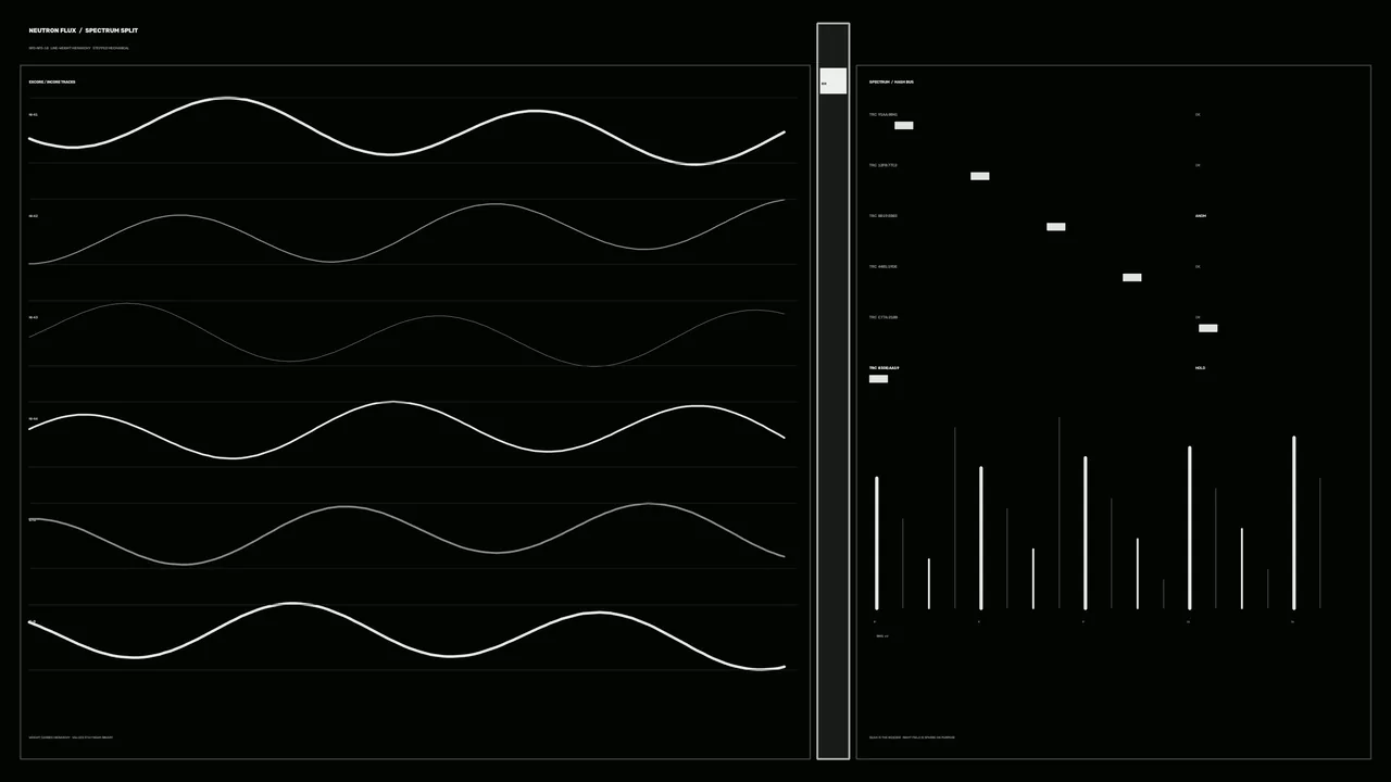 Neutron Flux Spectrum HUD Dashboard 4K Sci-Fi Wallpaper