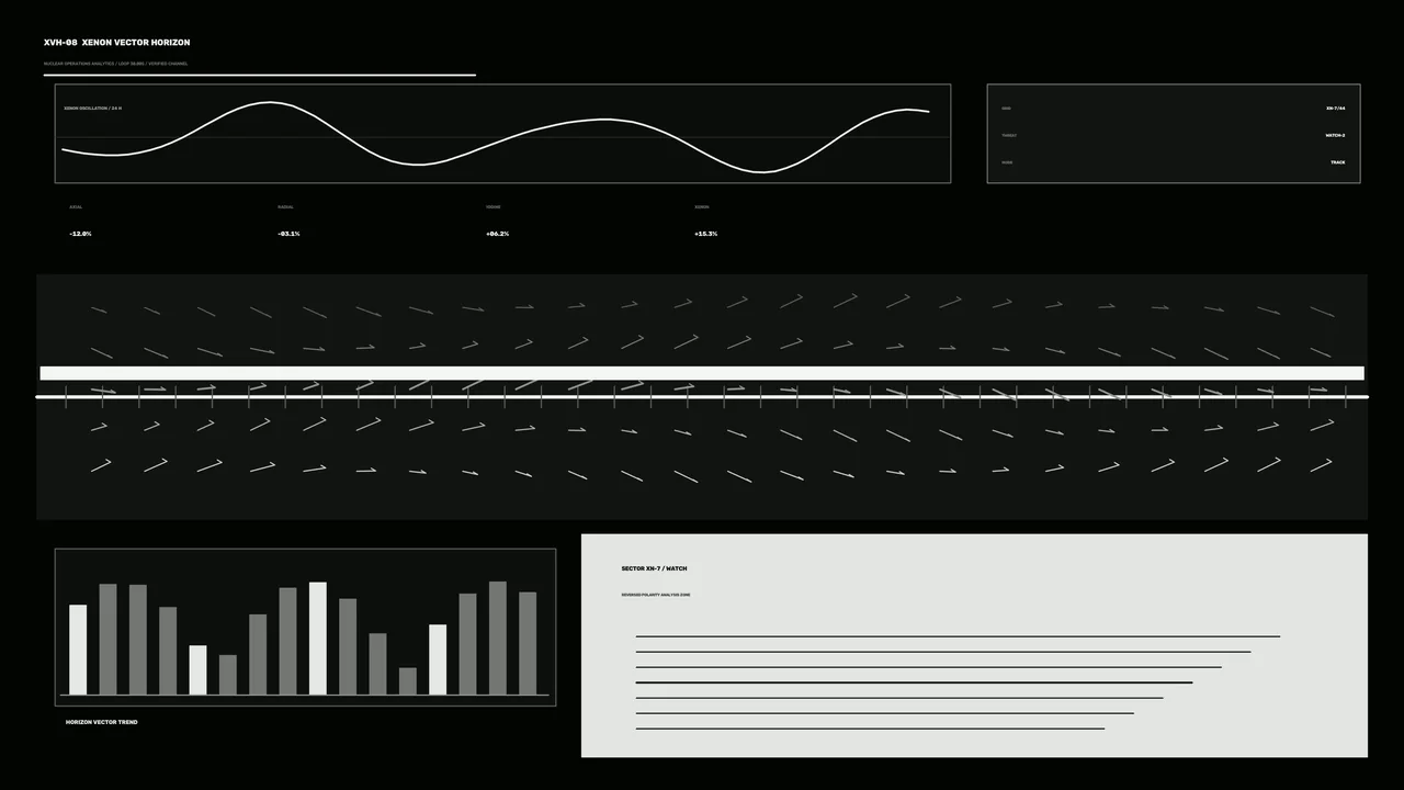 Monochrome Vector Telemetry HUD Interface 4K Wallpaper