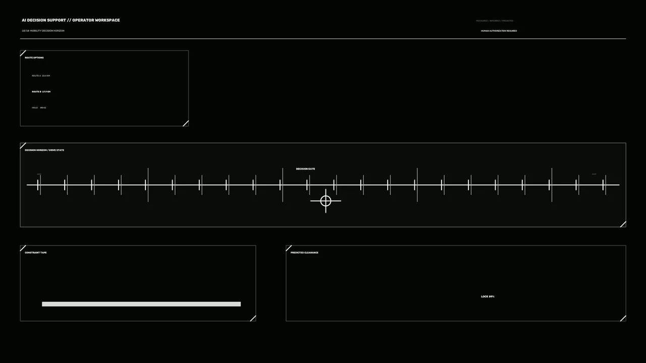 Minimal Sci-Fi HUD Dashboard Wallpaper with Timeline and Clearance Panels