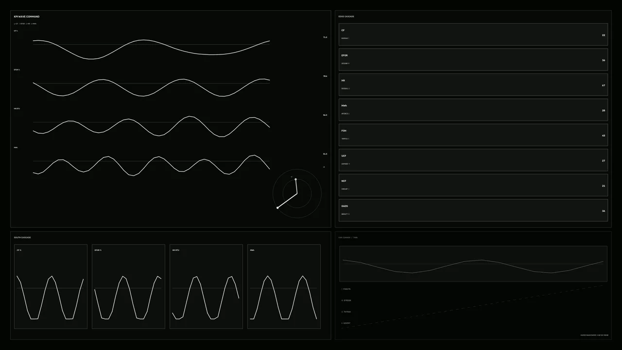 Industrial Performance Tracking HUD Dashboard 4K Sci-Fi Wallpaper
