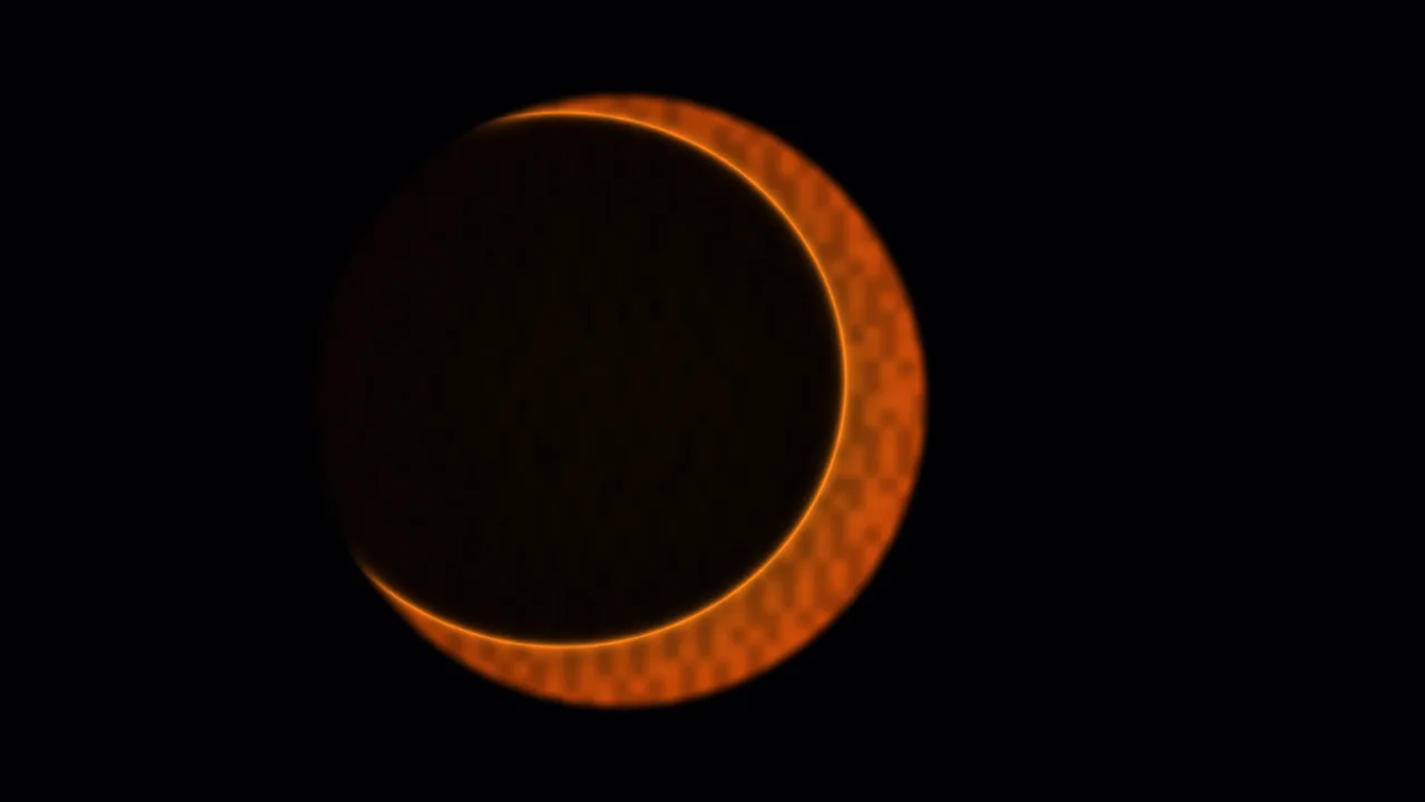 Orange Eclipse Ring on Black 4K Wallpaper