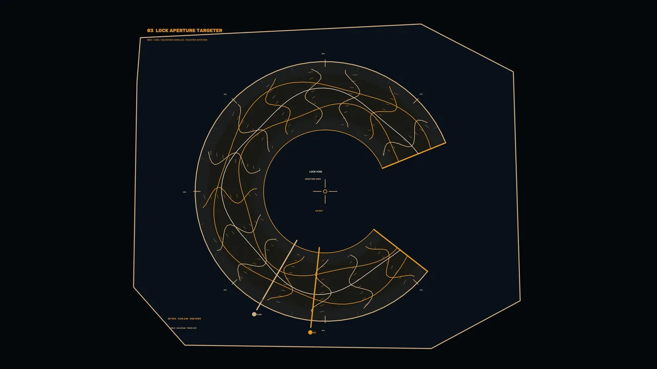 Fictional Spacecraft Lock-Aperture HUD 4K Wallpaper