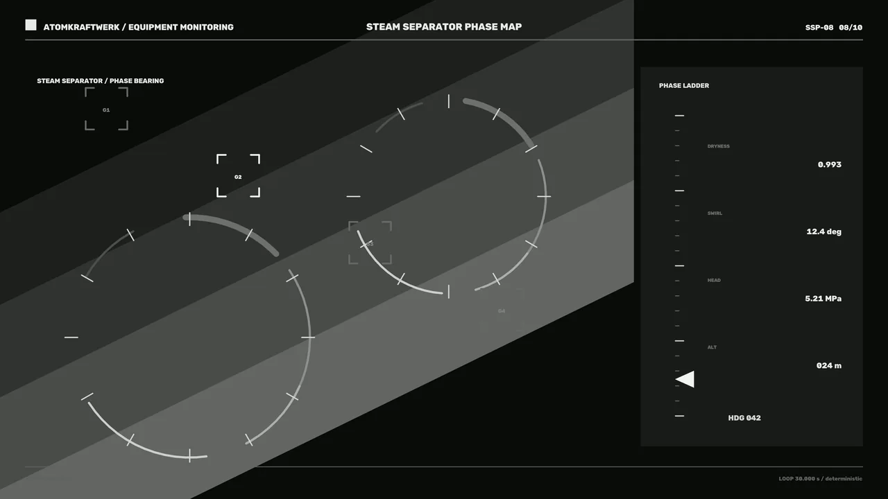 Steam Separator Phase Map Equipment Monitoring HUD 4K Wallpaper