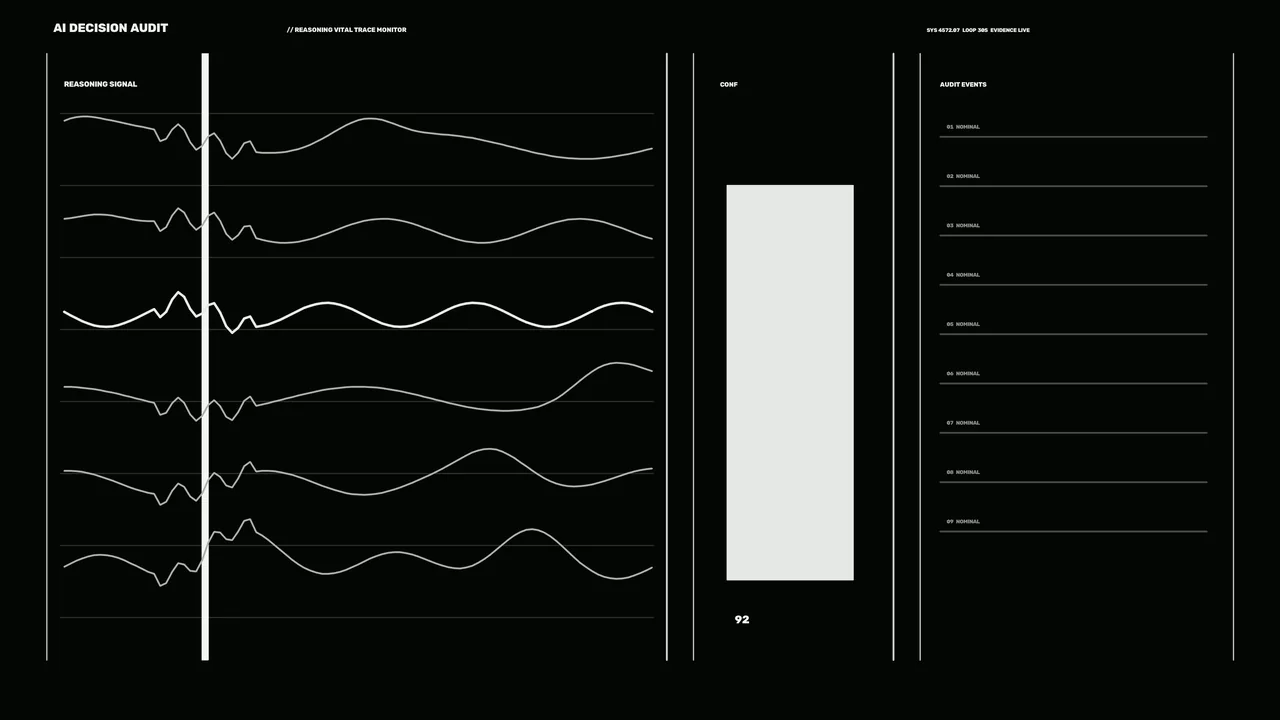 Fictional Telemetry Audit HUD Panel 4K Wallpaper