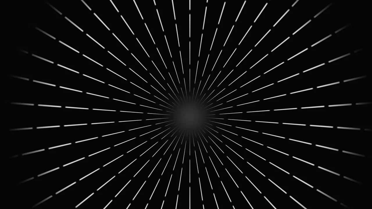Black and White Radial Line Field 4K Wallpaper