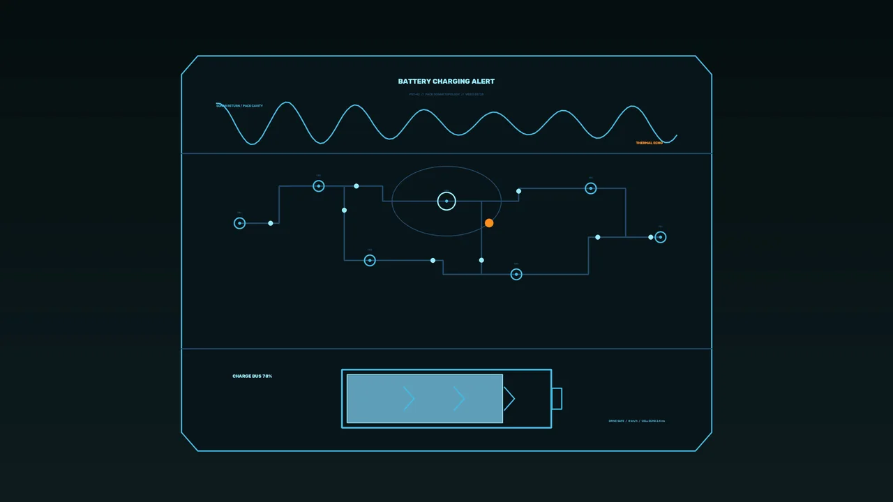 Battery Charging Alert HUD Interface 4K Wallpaper