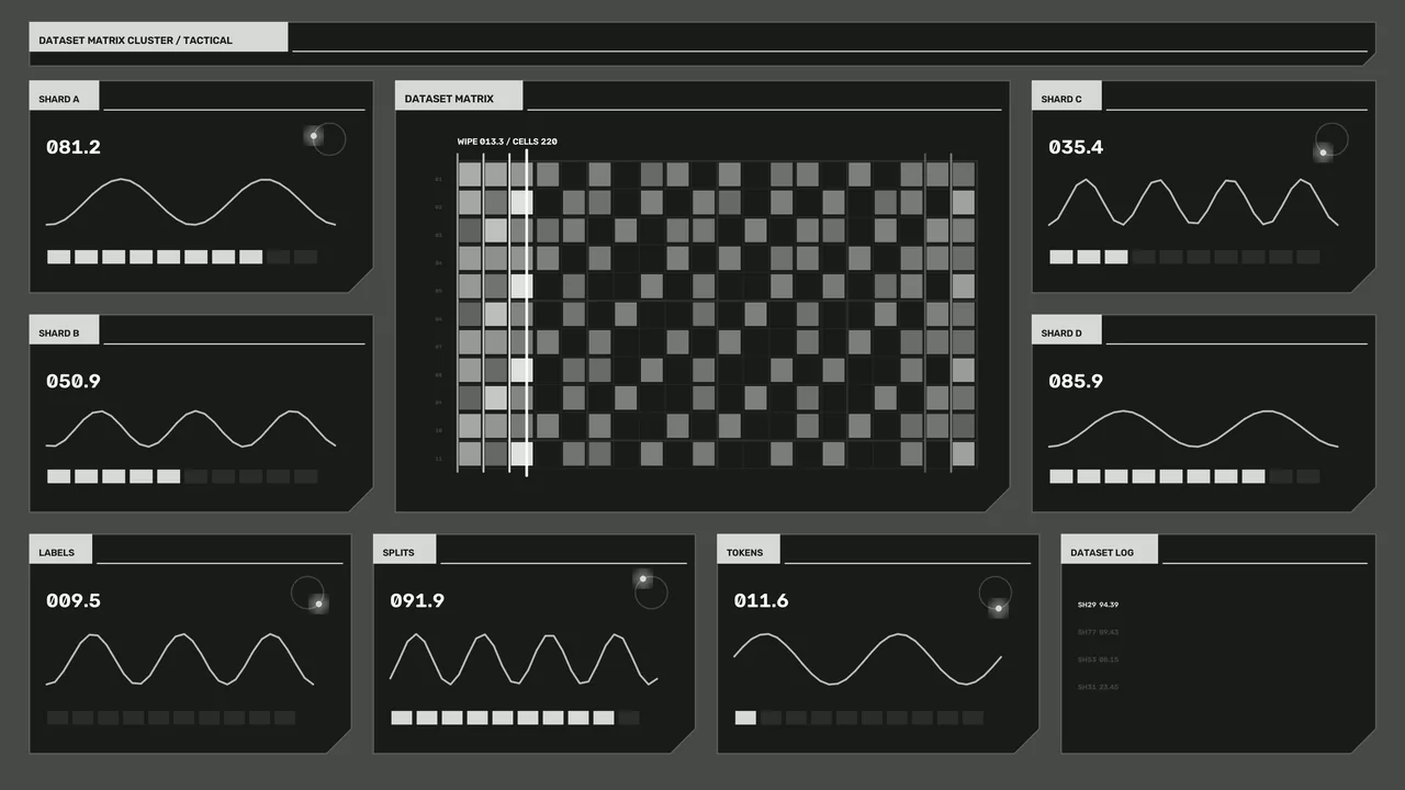 Dataset Matrix Telemetry HUD 4K Wallpaper
