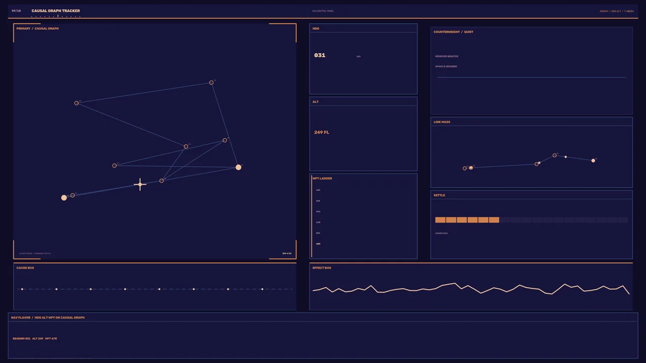 Causal Graph Navigation HUD 4K Sci-Fi Wallpaper