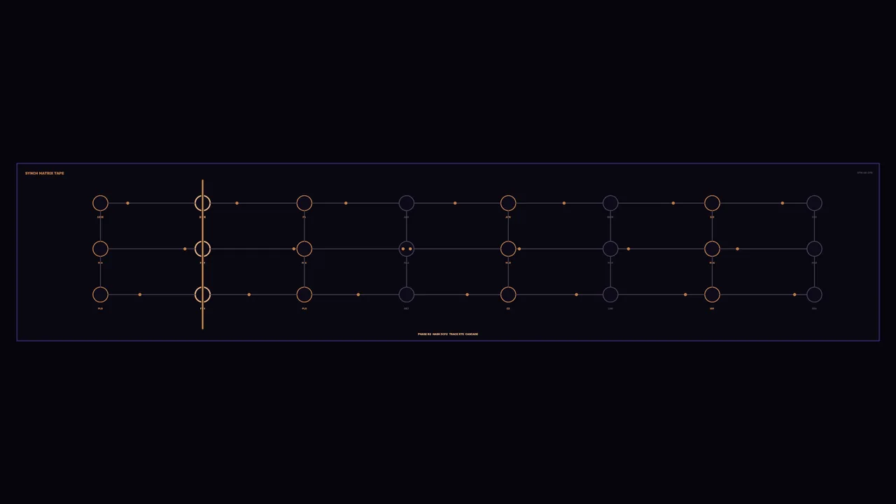 Synchronization Matrix HUD with Connected Node Grid 4K Wallpaper