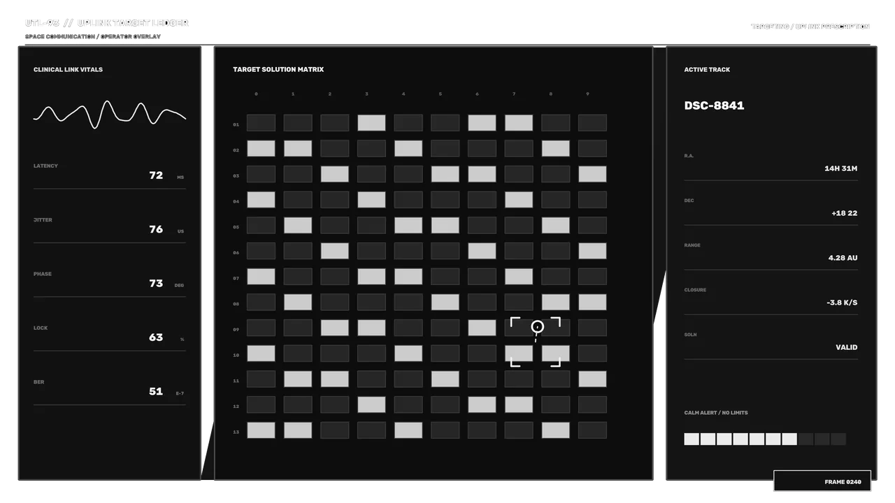 Sci-Fi Target Matrix HUD and Telemetry Dashboard 4K Wallpaper