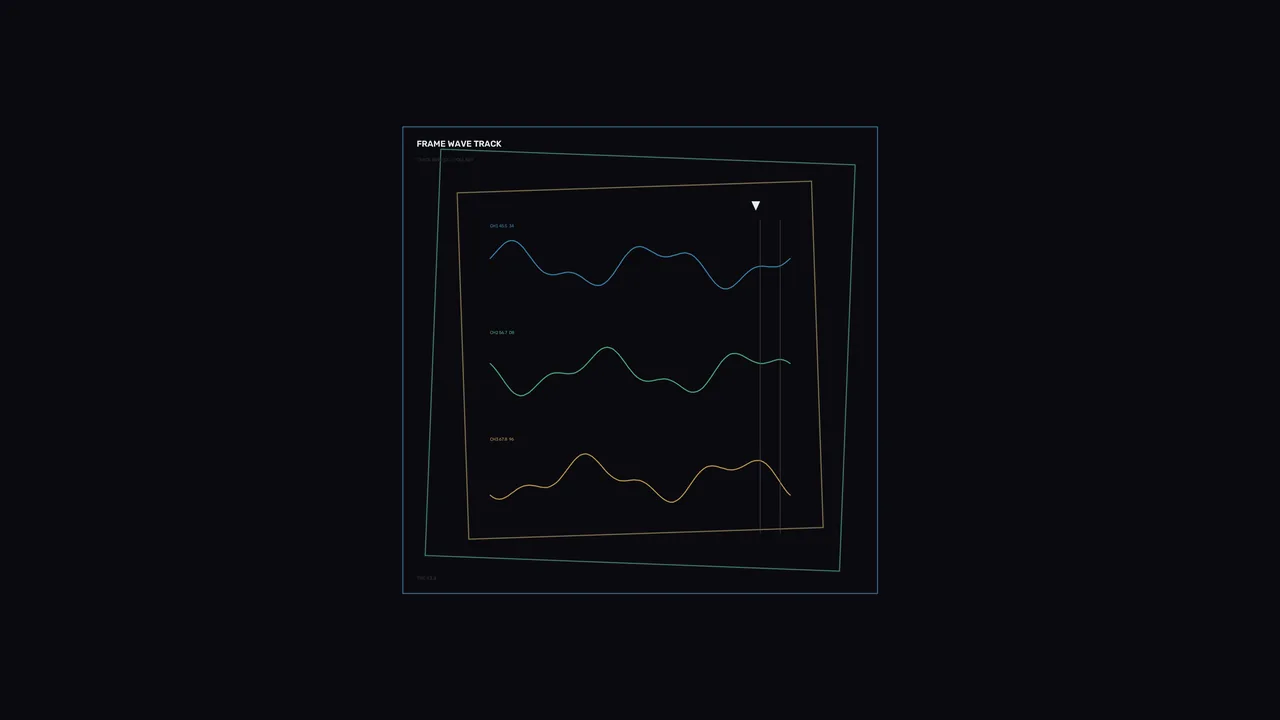 Sci-Fi Waveform Telemetry HUD Dashboard 4K Wallpaper