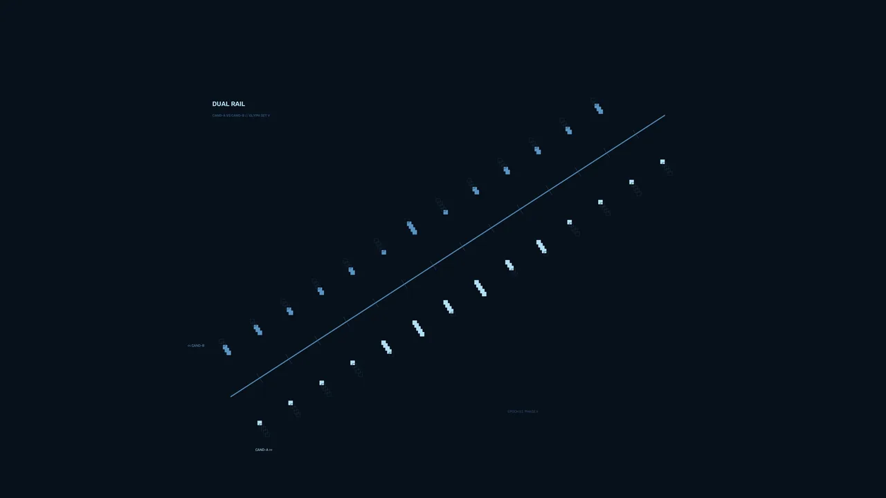 Dual-Rail Comparison Telemetry HUD 4K Sci-Fi Wallpaper