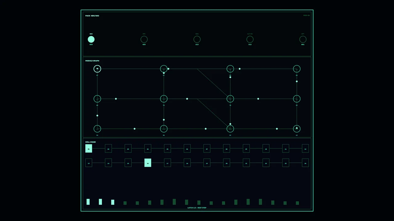 4K Teal Battery Balance HUD Dashboard