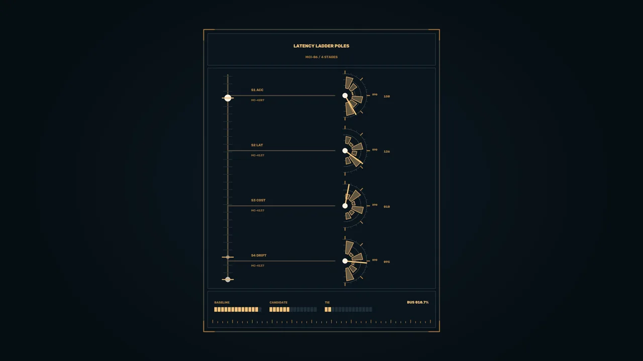 Sci-Fi Telemetry Comparison HUD with Segmented Gauges 4K Wallpaper