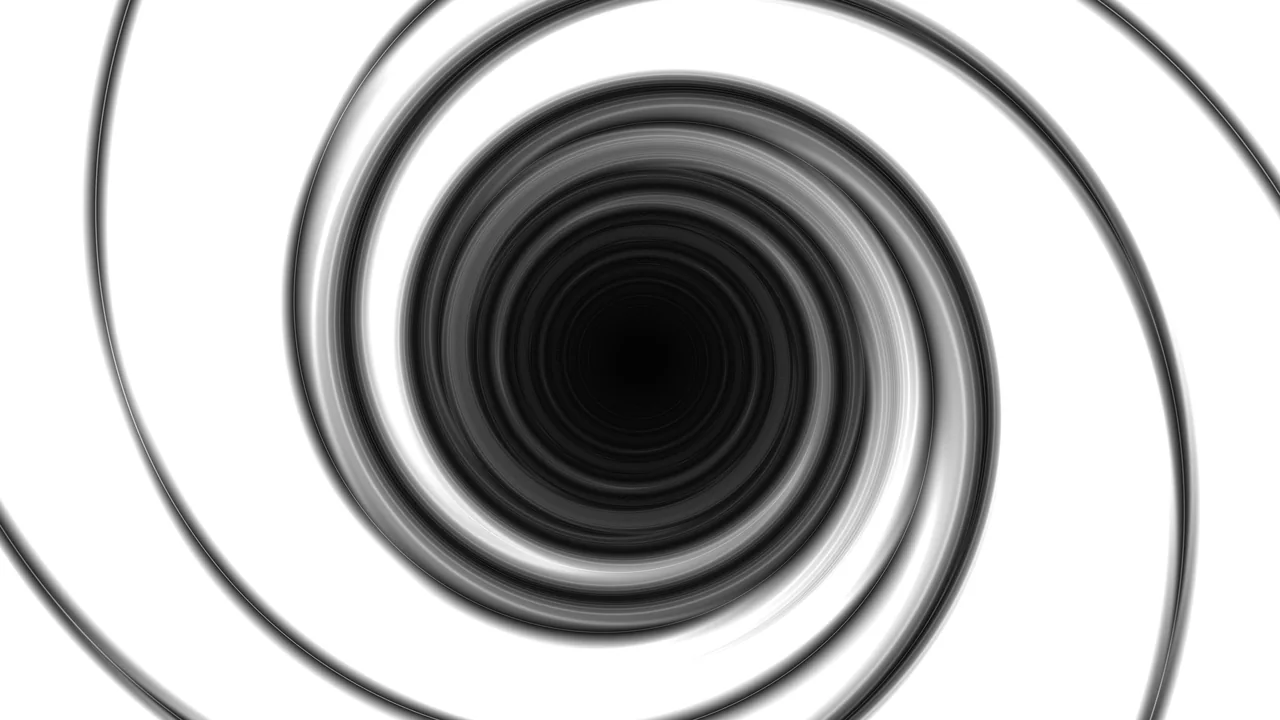 Monochrome Concentric Spiral 4K Wallpaper