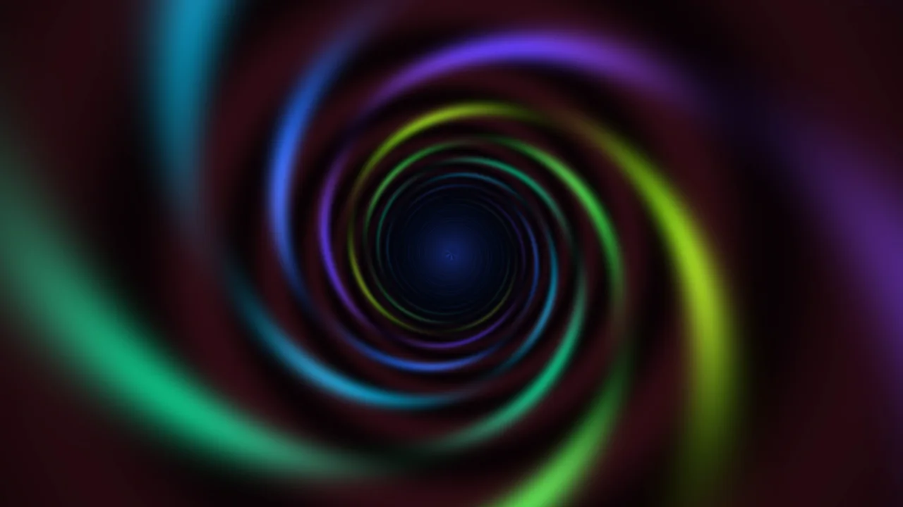 Blurred Neon Spiral Tunnel 4K Wallpaper