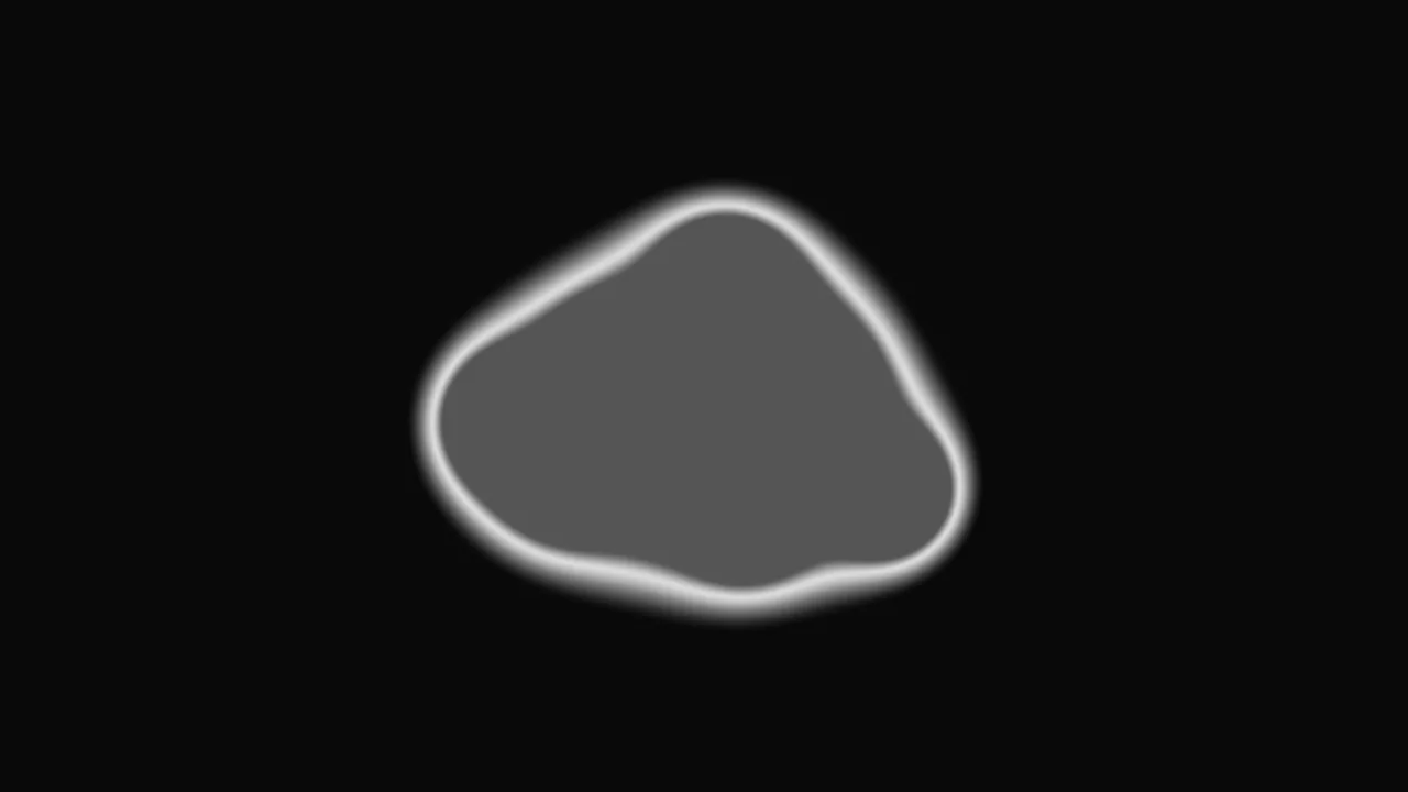 Abstract White Glow Contour Shape on Black 4K Wallpaper