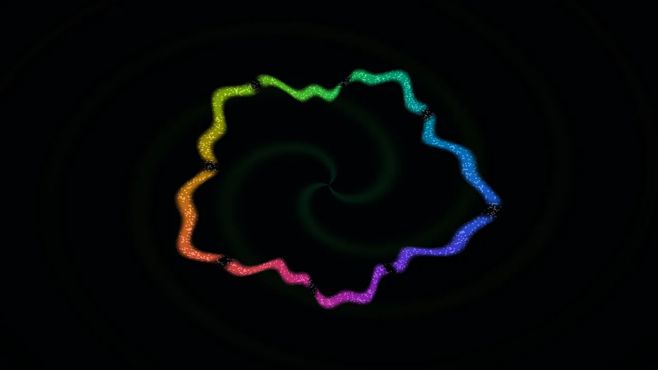 Multicolor Electric Ring on Black 4K Wallpaper