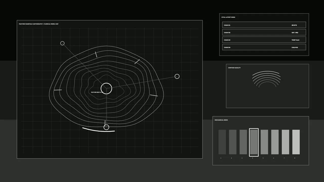 Sci-Fi HUD Contour Map Diagnostic Dashboard Wallpaper