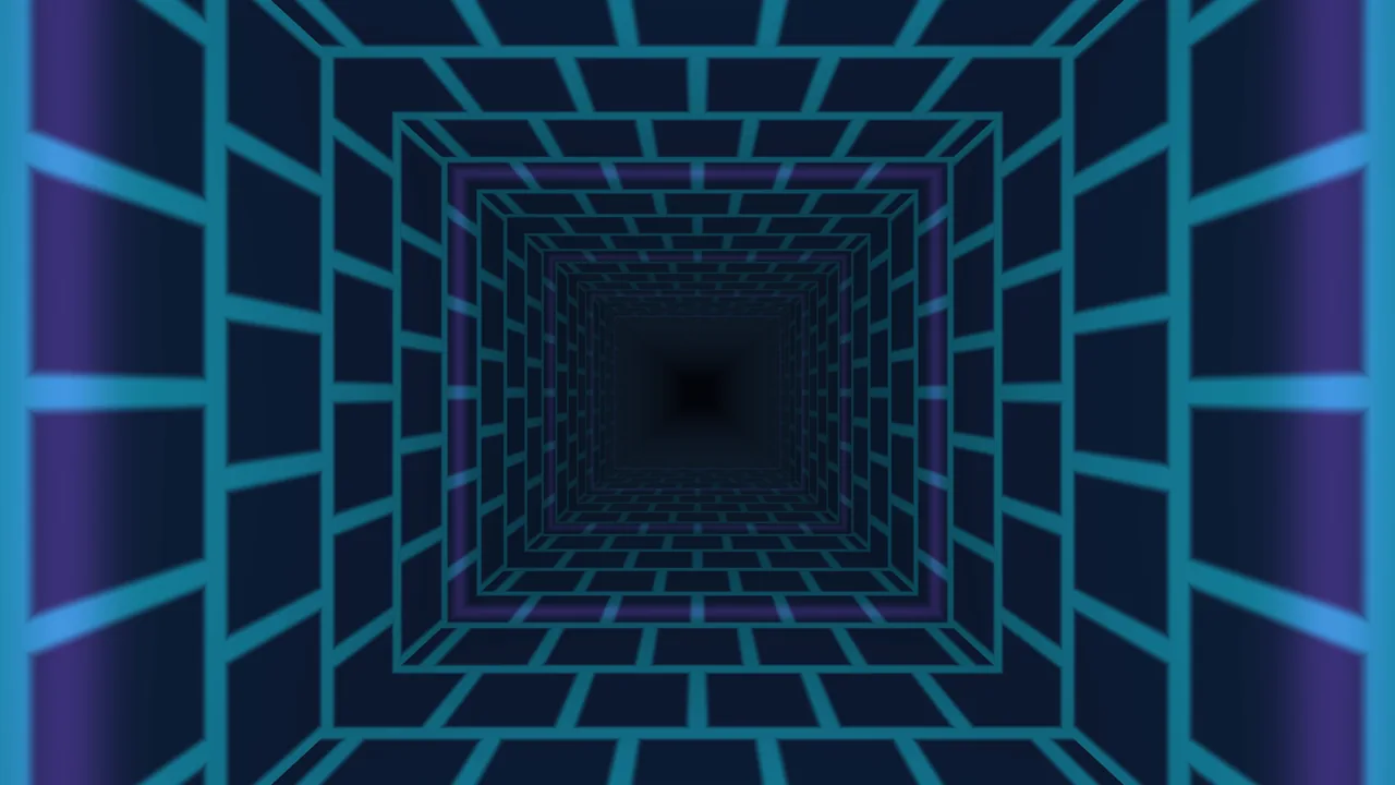 Teal Geometric Tunnel 4K Wallpaper