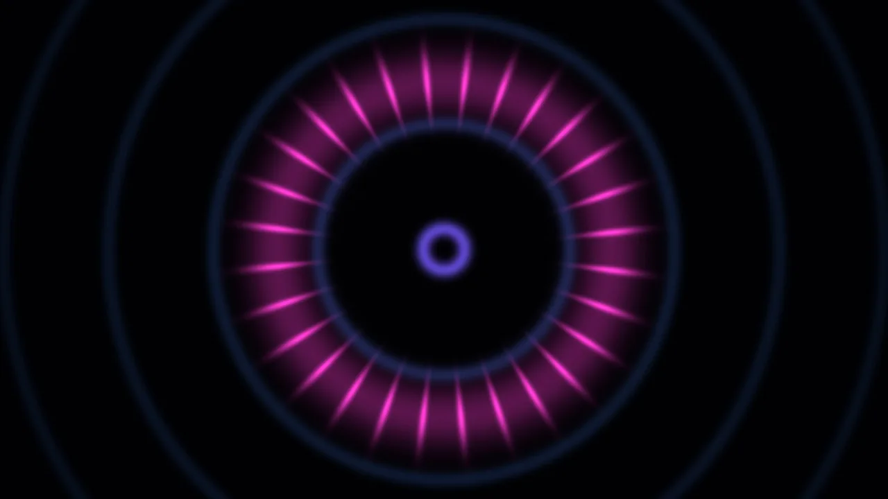 4K Circular Magenta Scanner HUD with Radial Telemetry