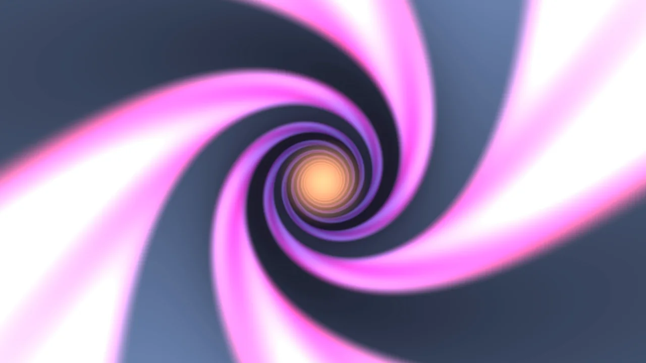 Neon Magenta Spiral Tunnel with Warm Central Glow 4K Wallpaper