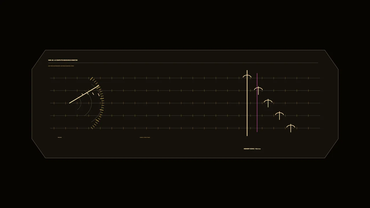Amber Telemetry Dashboard HUD 4K Sci-Fi Wallpaper