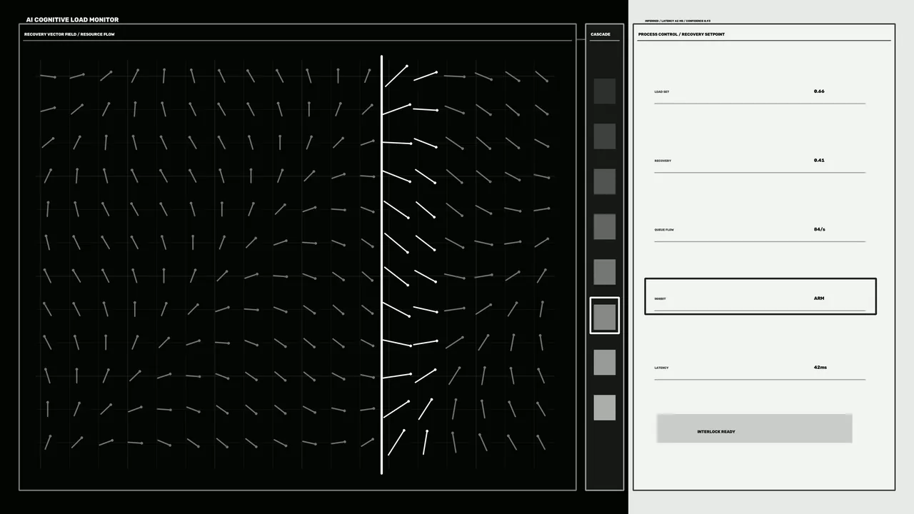 Monochrome Sci-Fi Telemetry HUD Dashboard Wallpaper