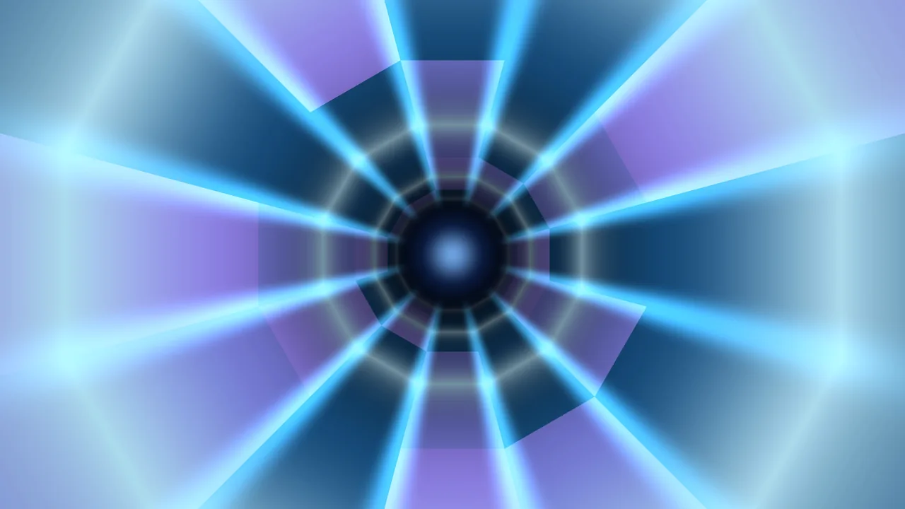 Blue and Violet Radial Light Tunnel 4K Wallpaper