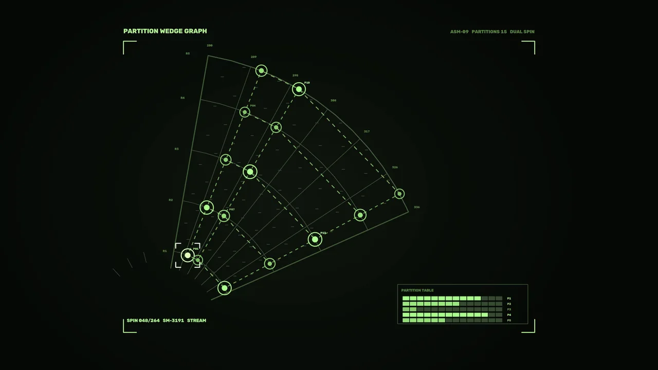 Partition Wedge Graph Data HUD 4K Wallpaper