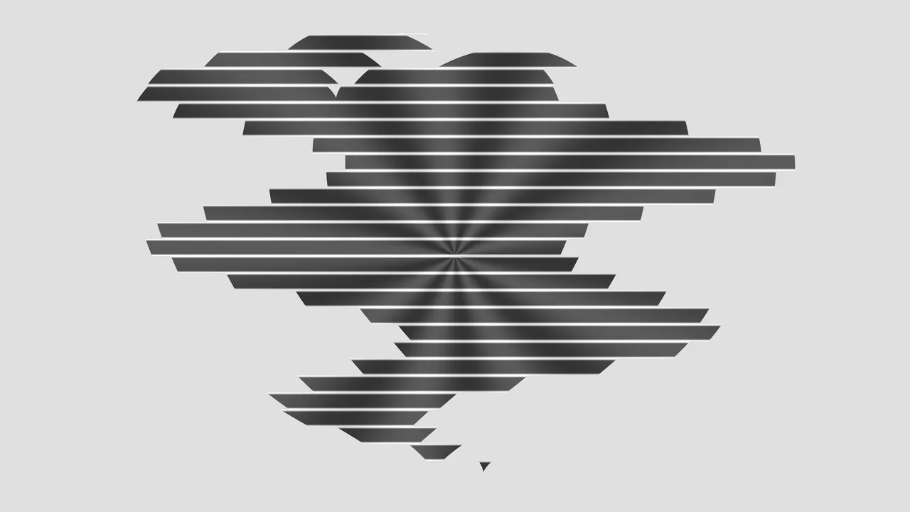 Monochrome Heart-Shaped Vortex HUD 4K Wallpaper