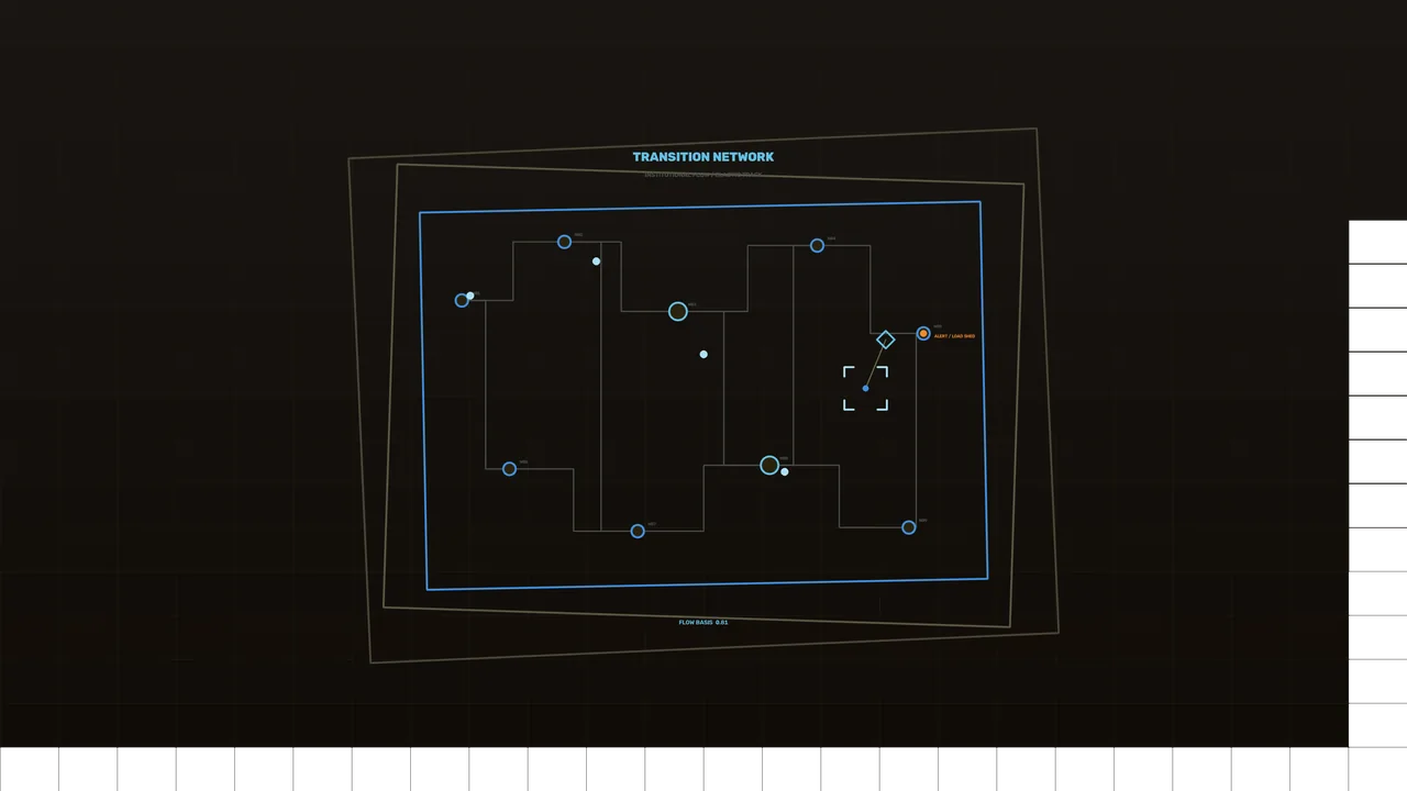 Transition Network Telemetry HUD 4K Sci-Fi Wallpaper