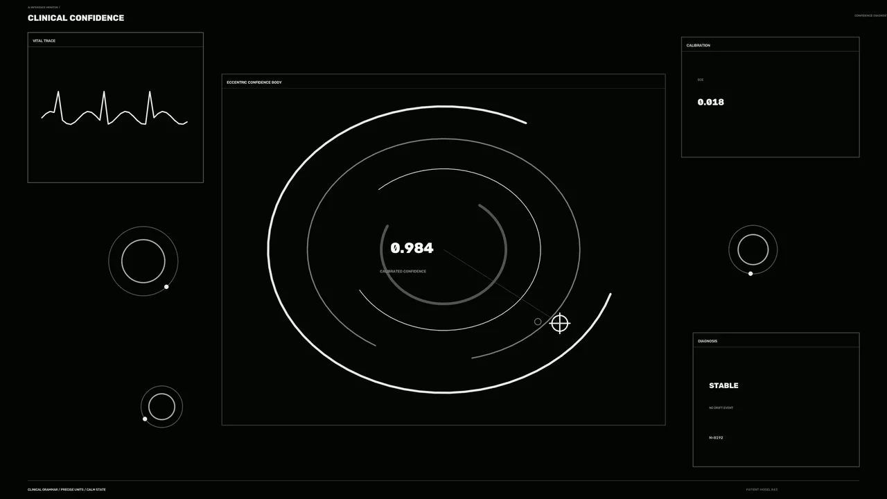 Clinical Confidence Telemetry HUD 4K Sci-Fi Wallpaper