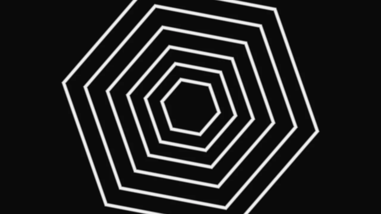 Monochrome Concentric Hexagonal Scanner HUD Wallpaper
