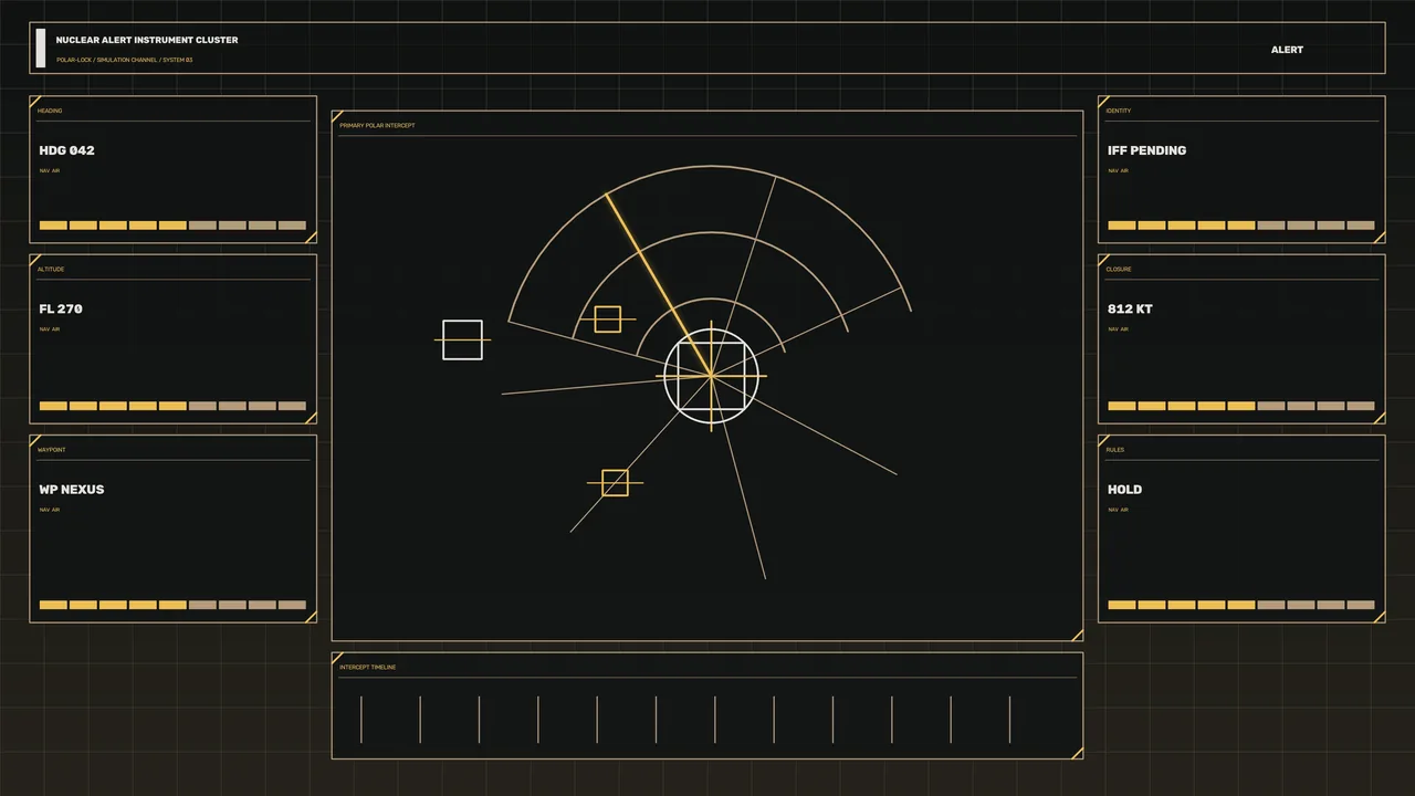 Amber Radar Intercept HUD Dashboard 4K Sci-Fi Wallpaper