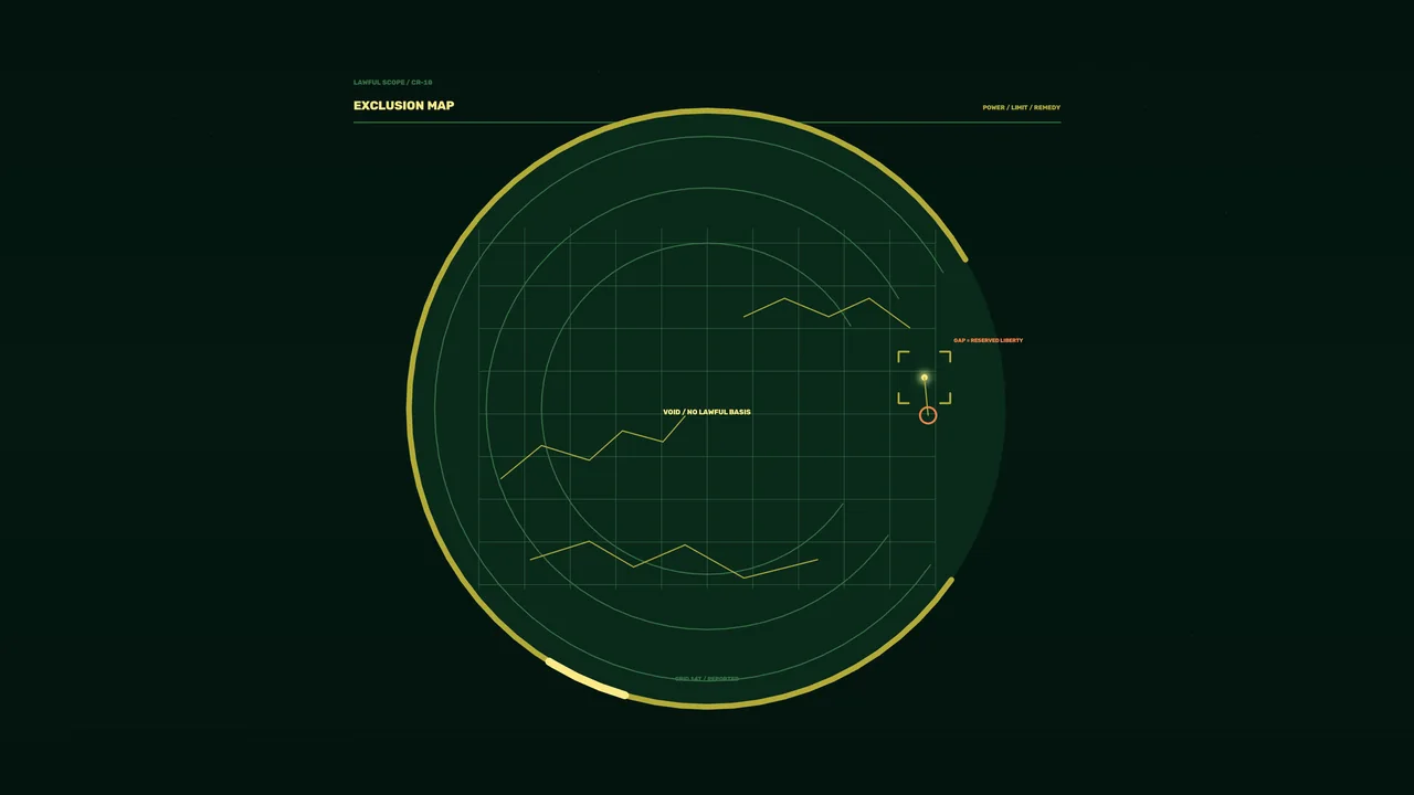 Circular Exclusion Map Sci-Fi HUD 4K Wallpaper