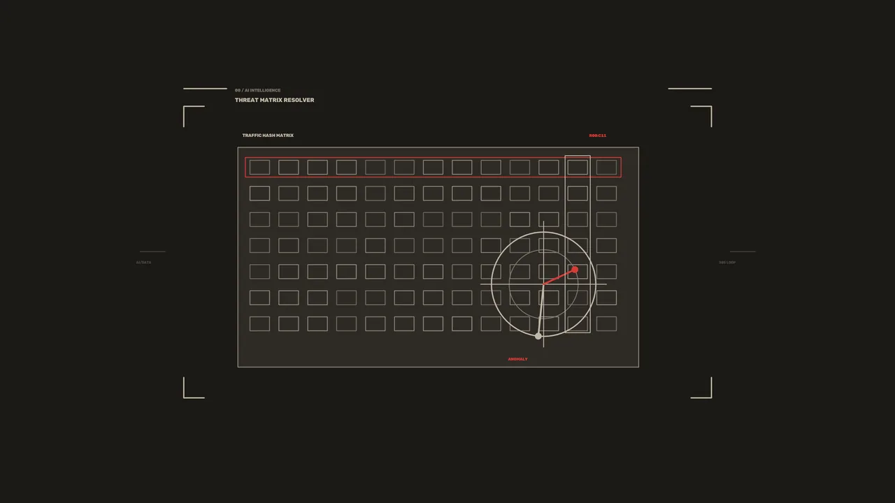 Threat Matrix Scanner HUD 4K Wallpaper