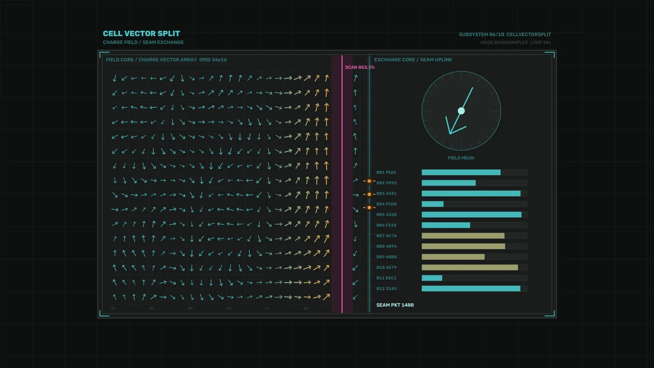 Charge Field Vector Dashboard HUD 4K Sci-Fi Wallpaper