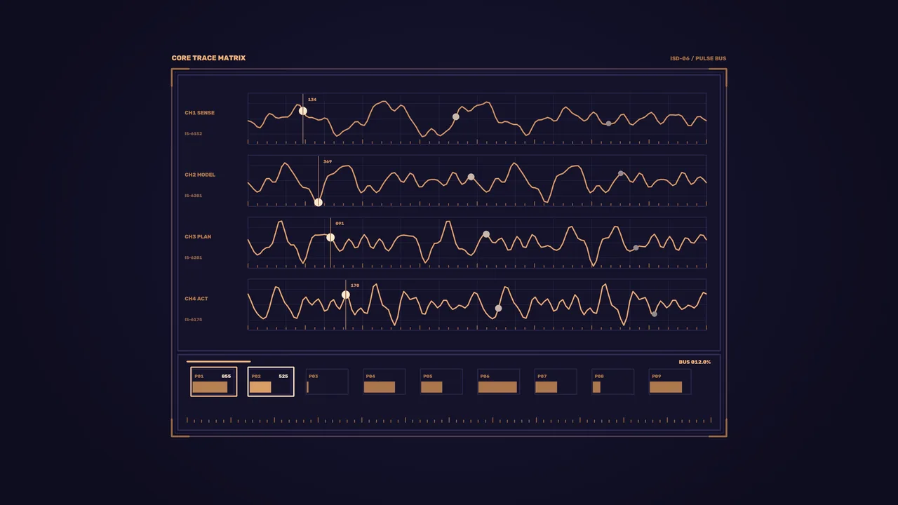 Sci-Fi Telemetry Dashboard HUD 4K Wallpaper