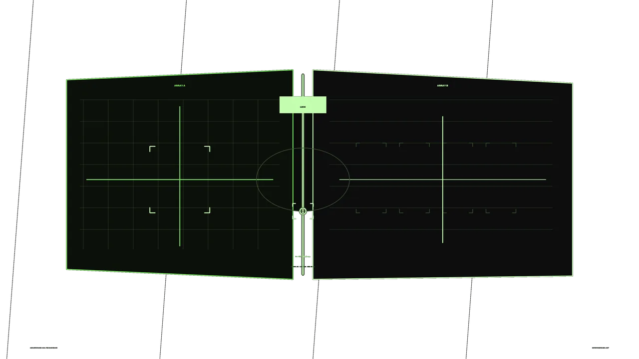 Green Dual-Panel Range Analysis HUD 4K Wallpaper