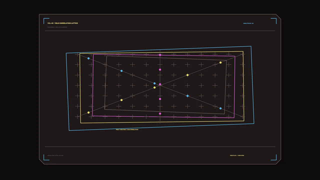 Solar Energy Yield Correlation HUD 4K Wallpaper