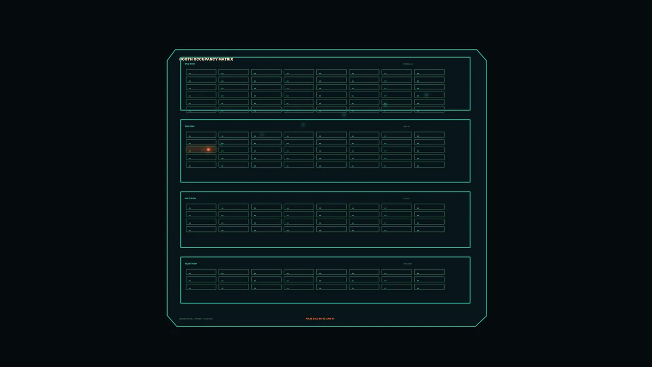 Sci-Fi Occupancy Matrix Status HUD Dashboard