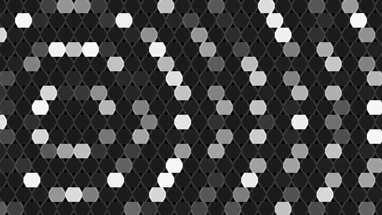 Monochrome Hexagonal HUD Screen Graphic Wallpaper