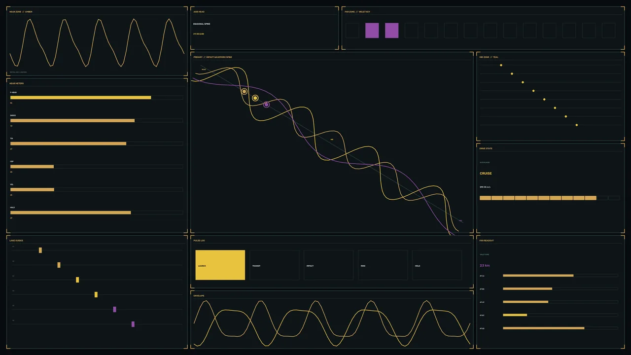 Fictional Drone Impact Tracking HUD with Telemetry Charts