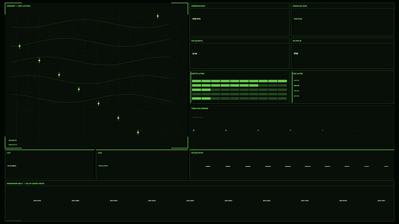Green Telemetry Chart HUD Dashboard 4K Sci-Fi Wallpaper