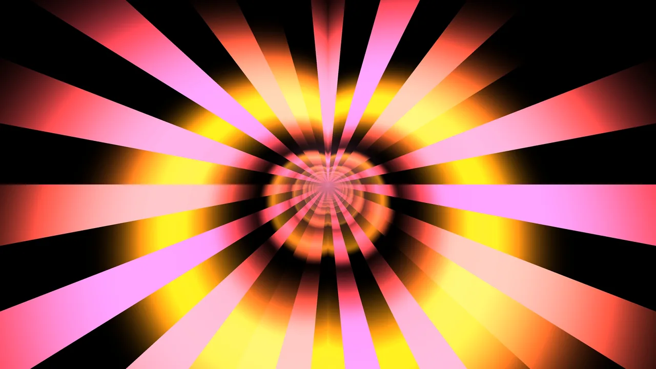 Colorful Radial Light Tunnel 4K Wallpaper