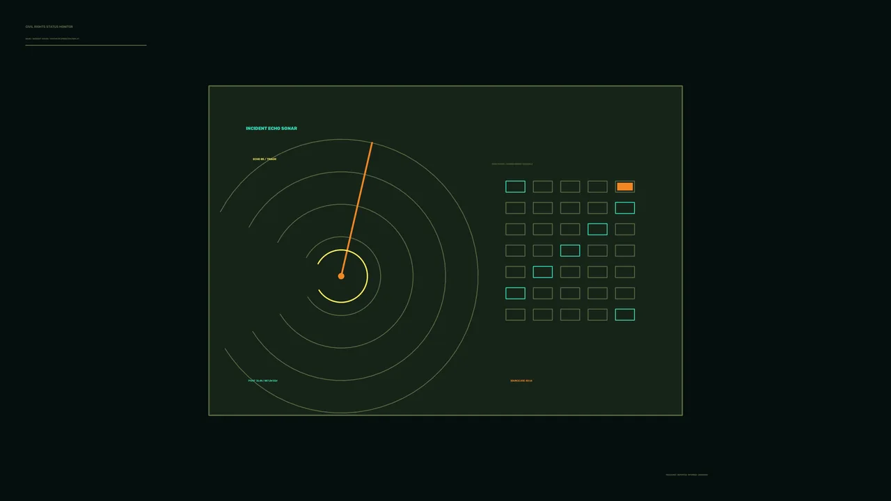 Fictional Radar Status Monitor HUD with Concentric Scan Rings
