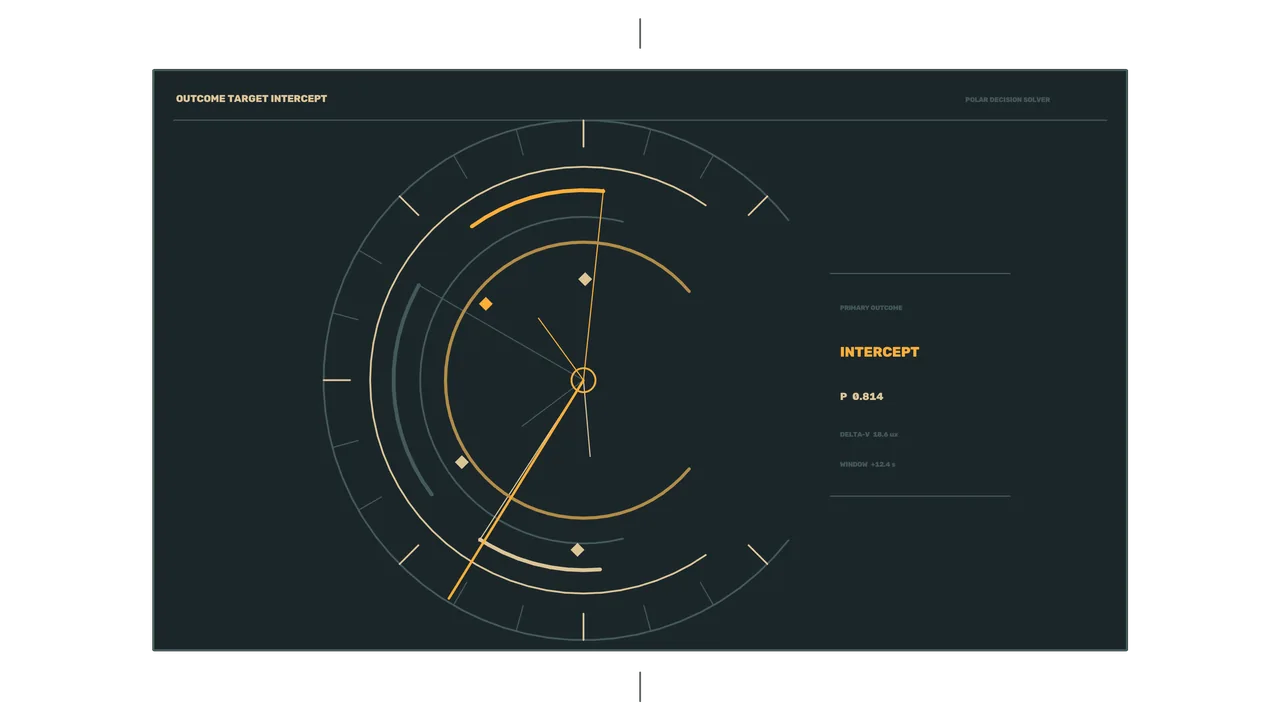 Amber Circular Intercept HUD Dashboard 4K Sci-Fi Wallpaper