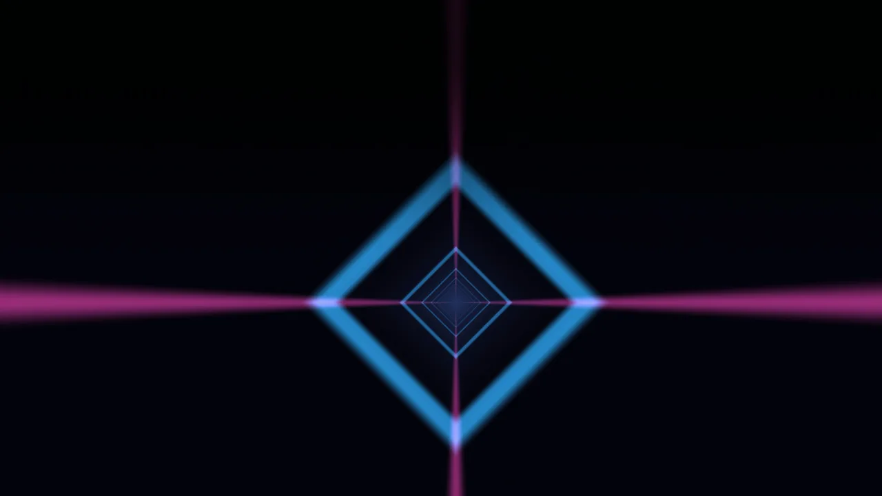 Neon Blue and Magenta Diamond Geometry 4K Wallpaper