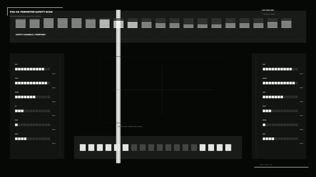 Reactor Perimeter Safety Scan HUD 4K Wallpaper